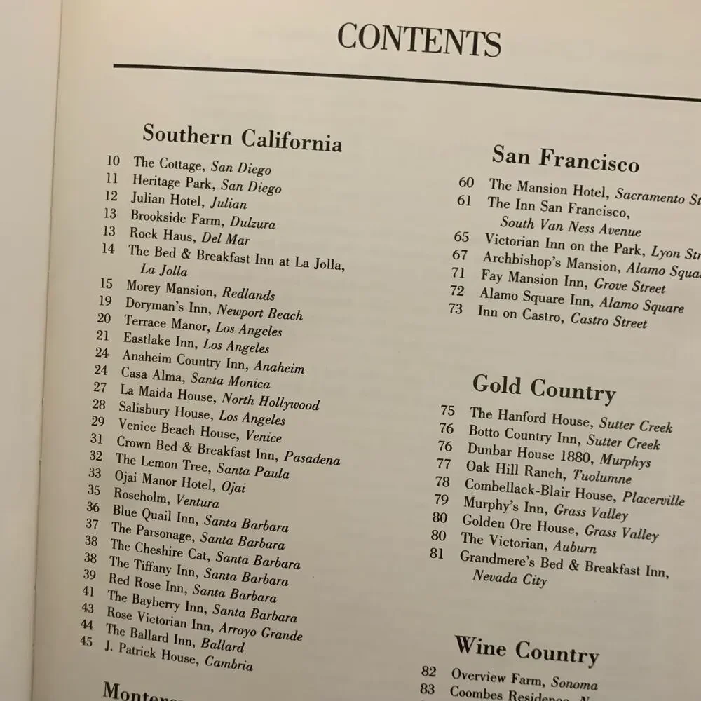 1986 West Coast Bed & Breakfast Guide: California, Oregon & Washington Vintage - Picture 5 of 11